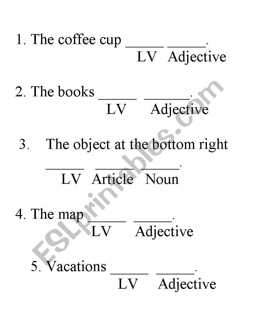 Linking Verb Sentence Patterns