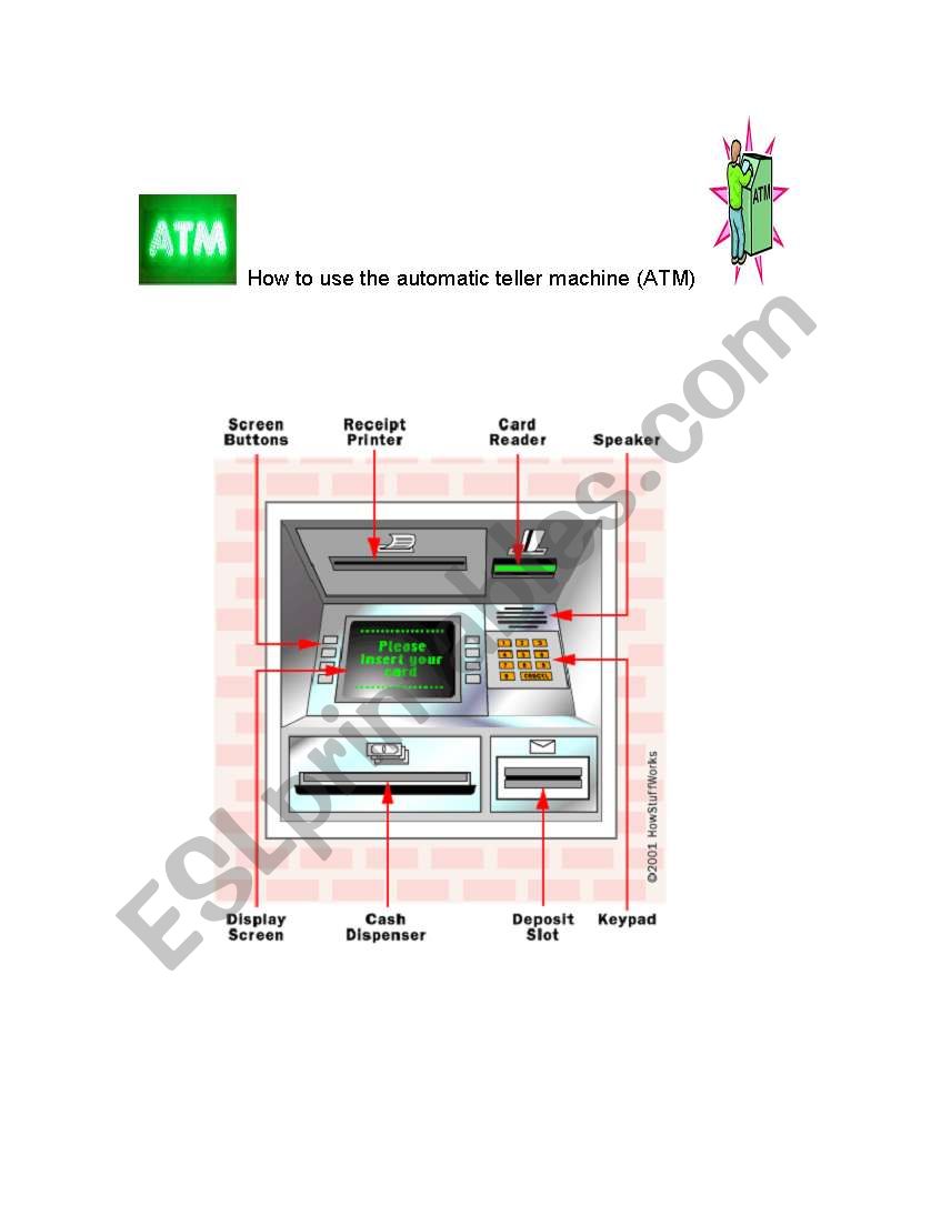 ATM - How to use them? worksheet