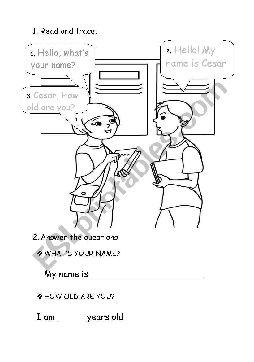 What is your name ? worksheet