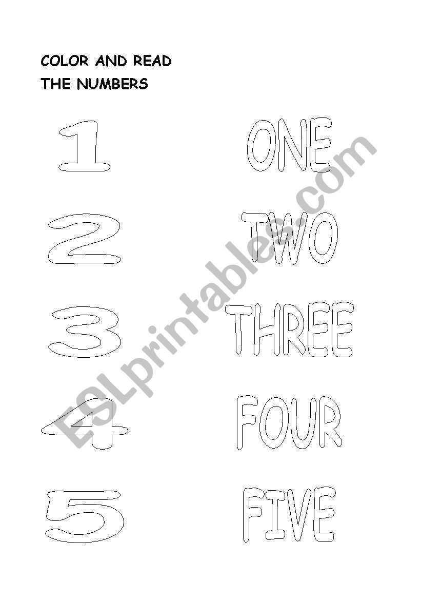 one to ten worksheet