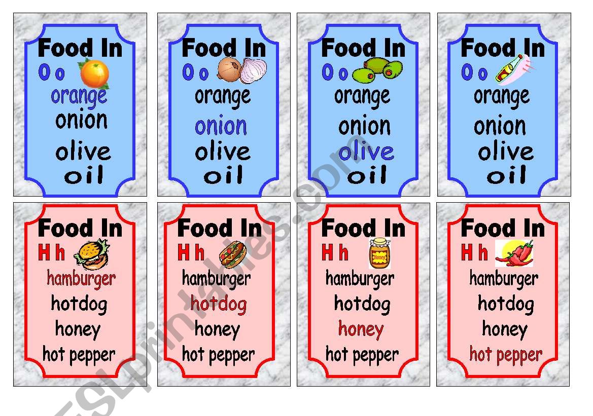 happy family - food - part 3 worksheet