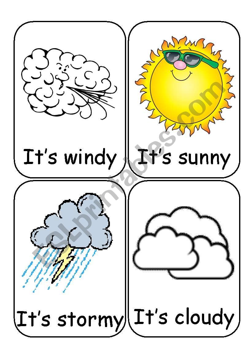 Weather Flashcards worksheet