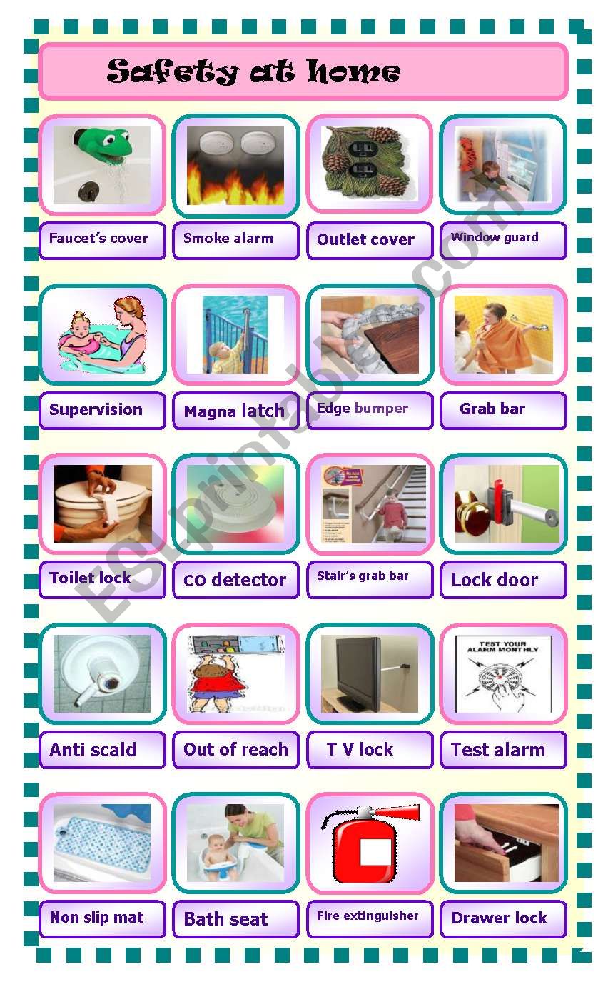 safety at home worksheet