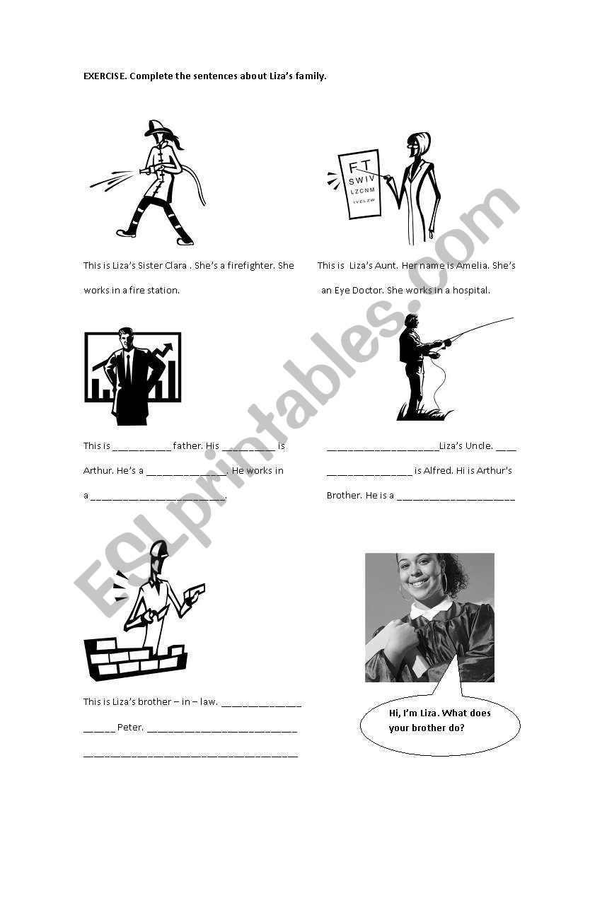 JOBS AND OCCUPATIONS worksheet