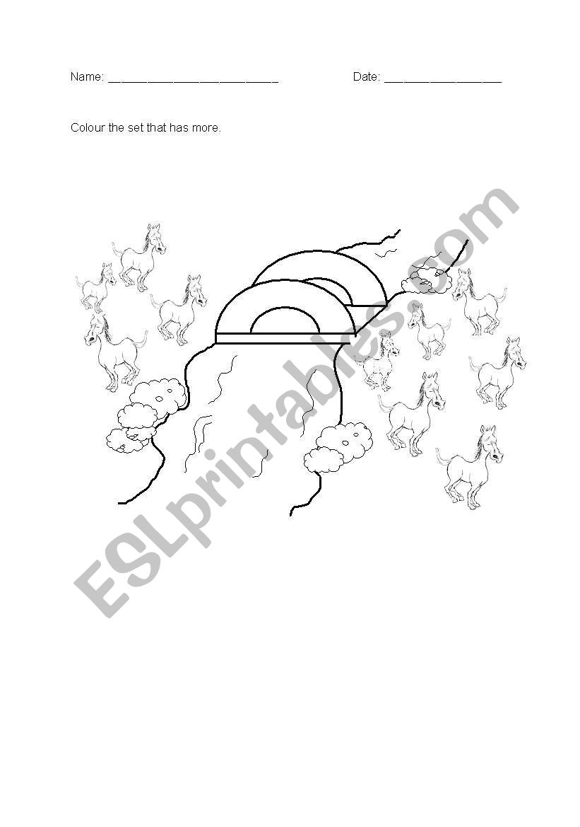 compare more or less worksheet