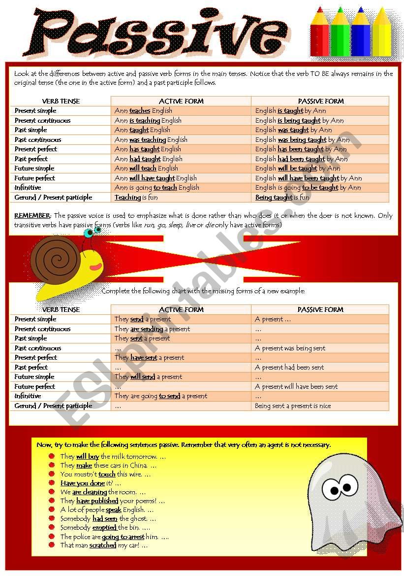 PASSIVE VOICE (part 2) worksheet