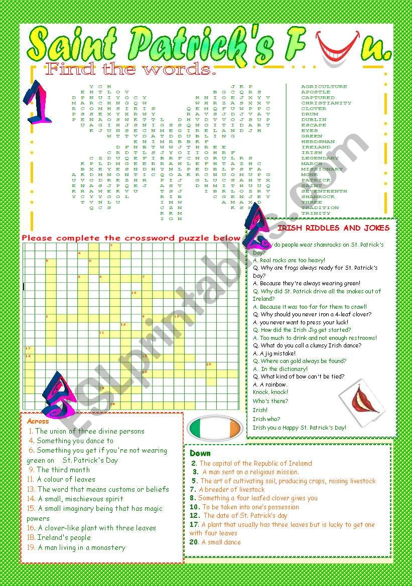 ST. Patricks Fun. worksheet