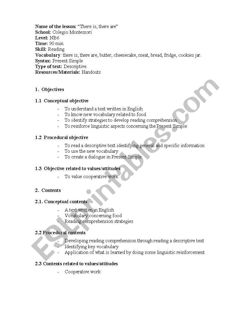 There is, there are worksheet