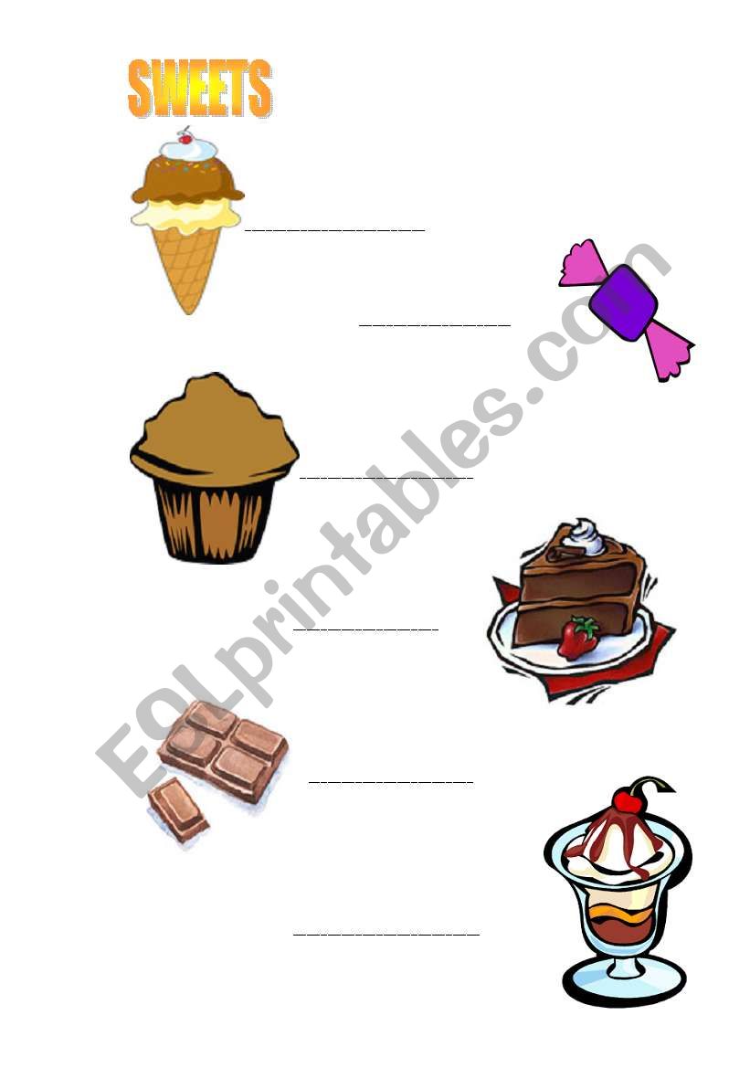 SWEETS worksheet