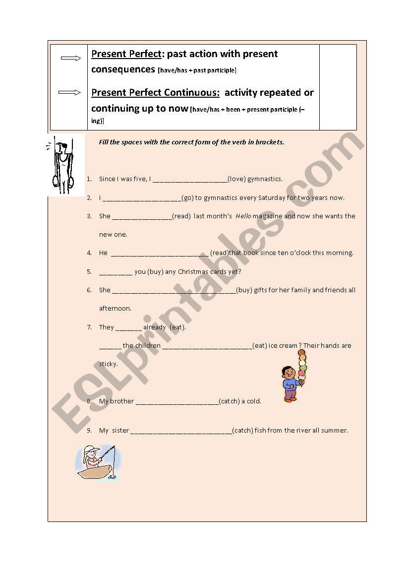 Present perfect simple and continuous