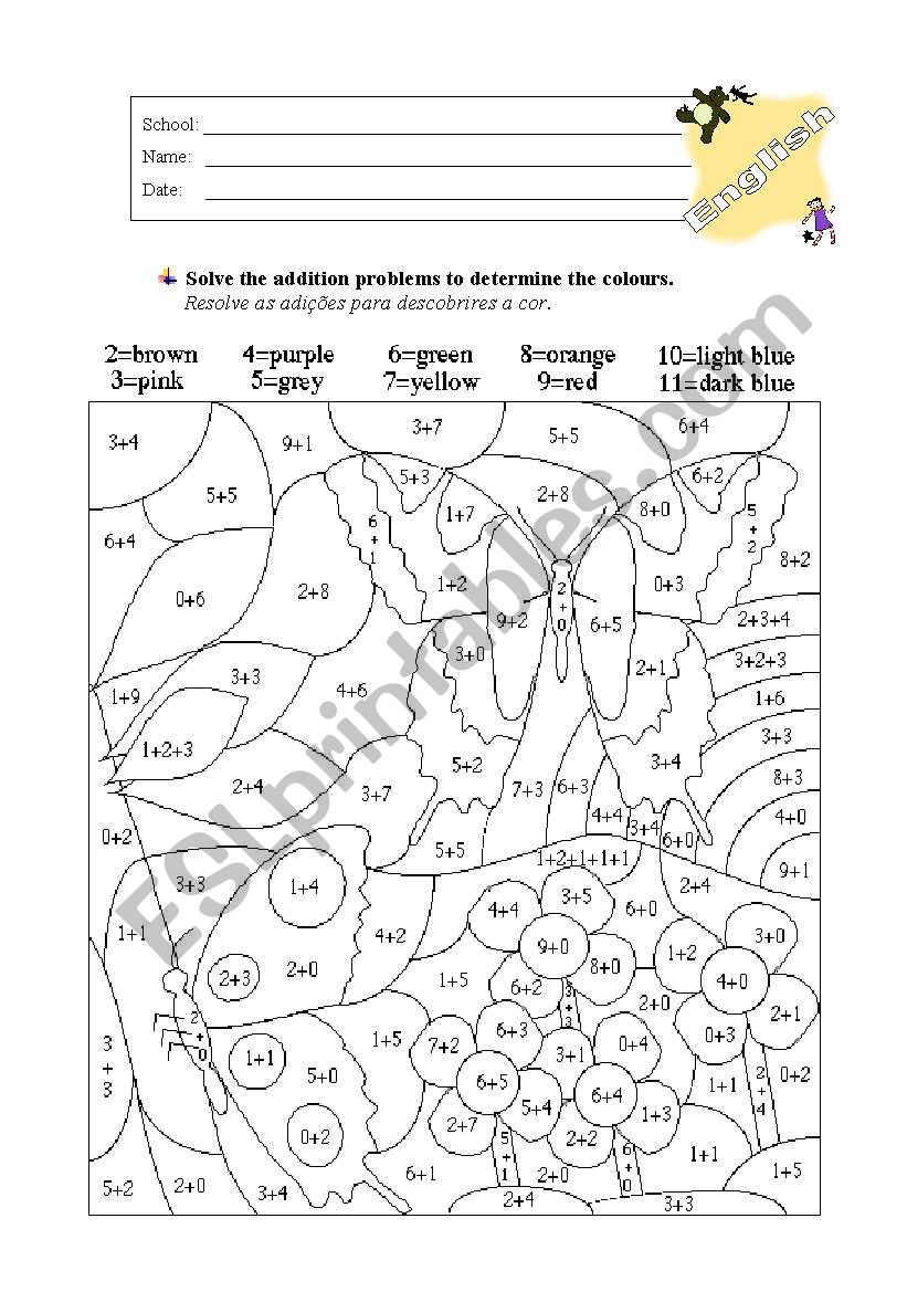 colour worksheet