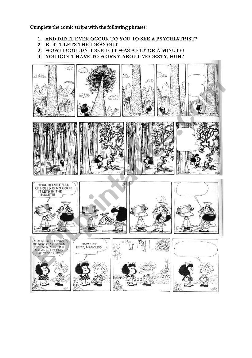 Mafalda in English worksheet