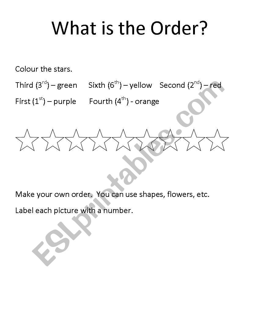 Colours worksheet