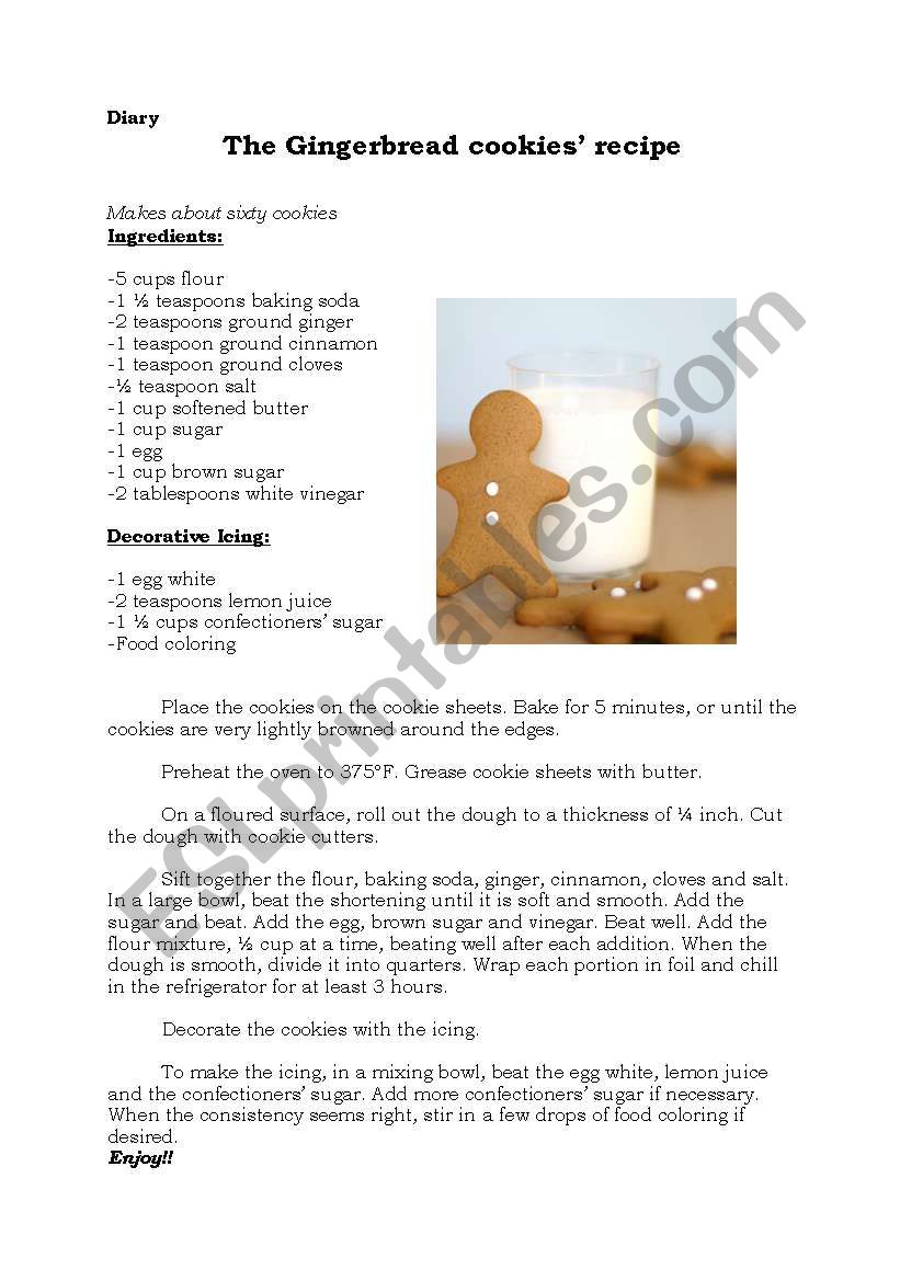 The Gingerbread Cookies recipe