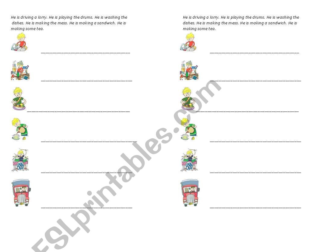 Actions worksheet