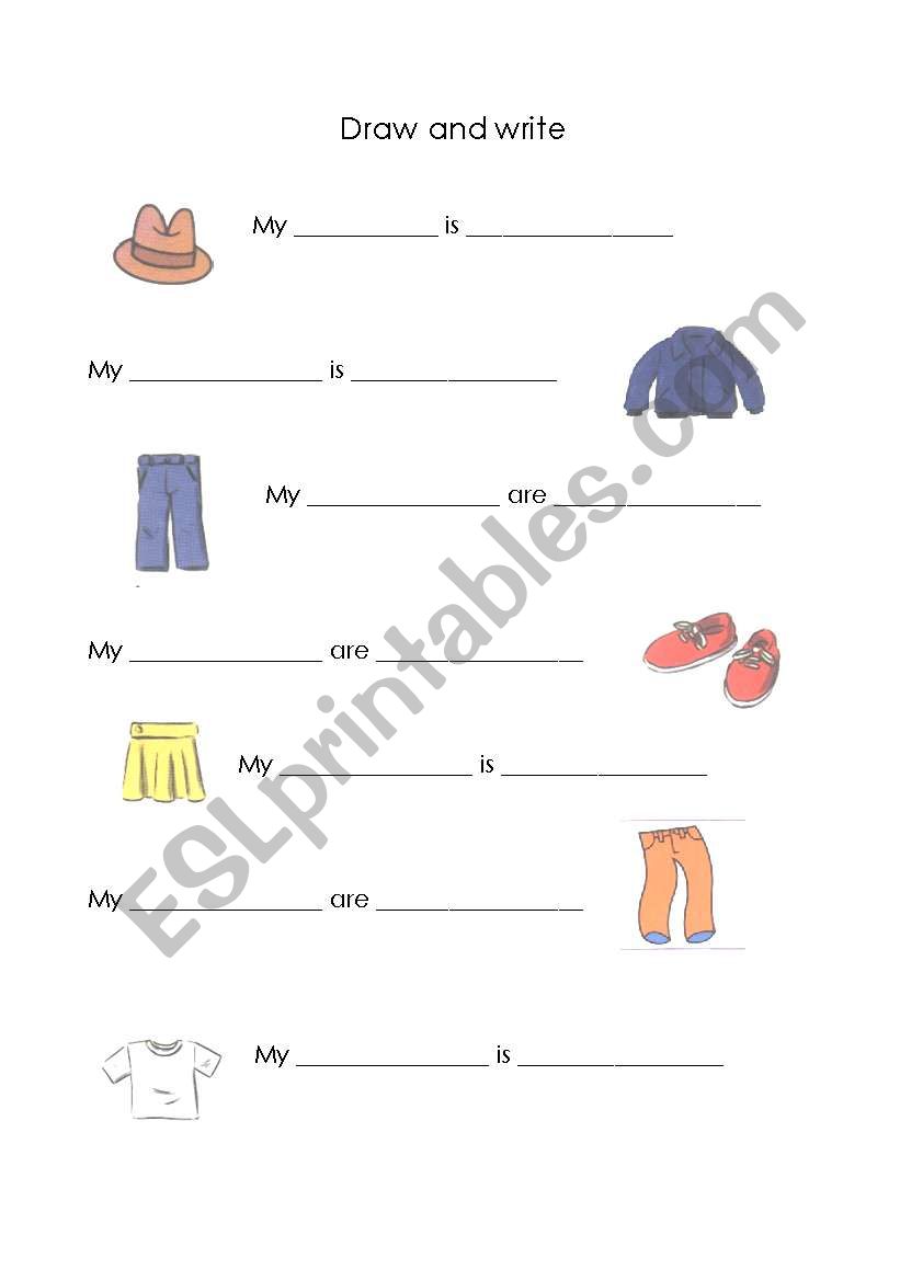 clothes worksheet