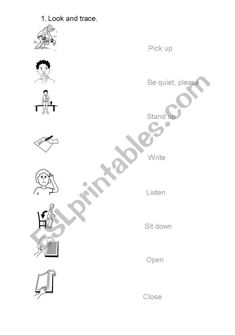 Look and Trace worksheet