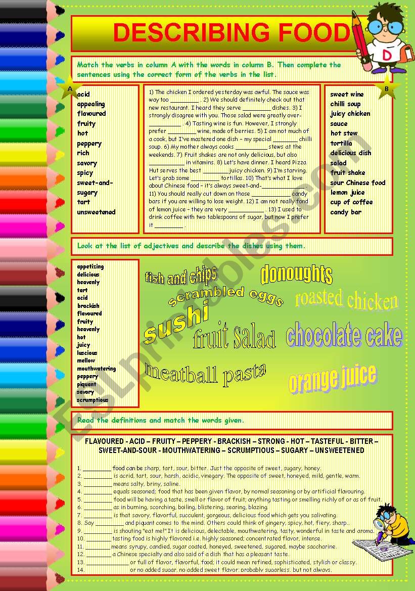 describing-food-esl-worksheet-by-zora