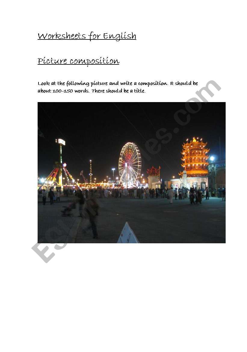 Picture composition worksheet