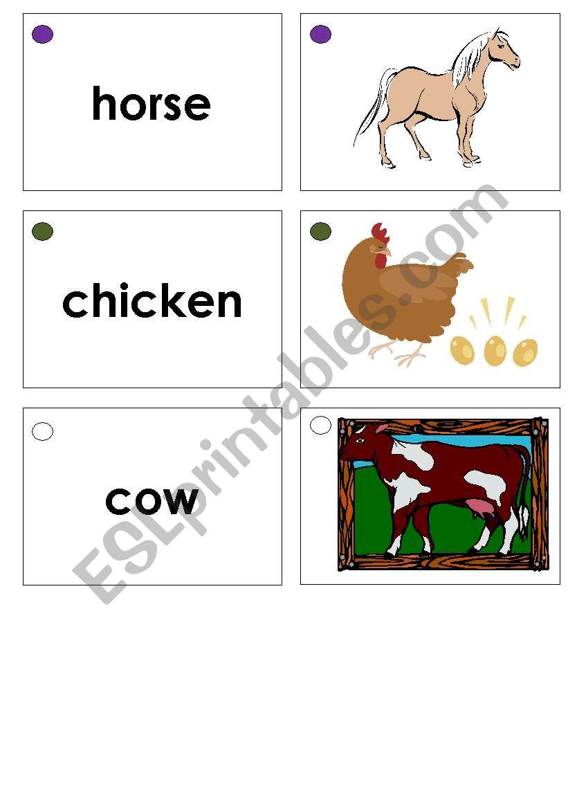 Animal Flashcards / Memory Game