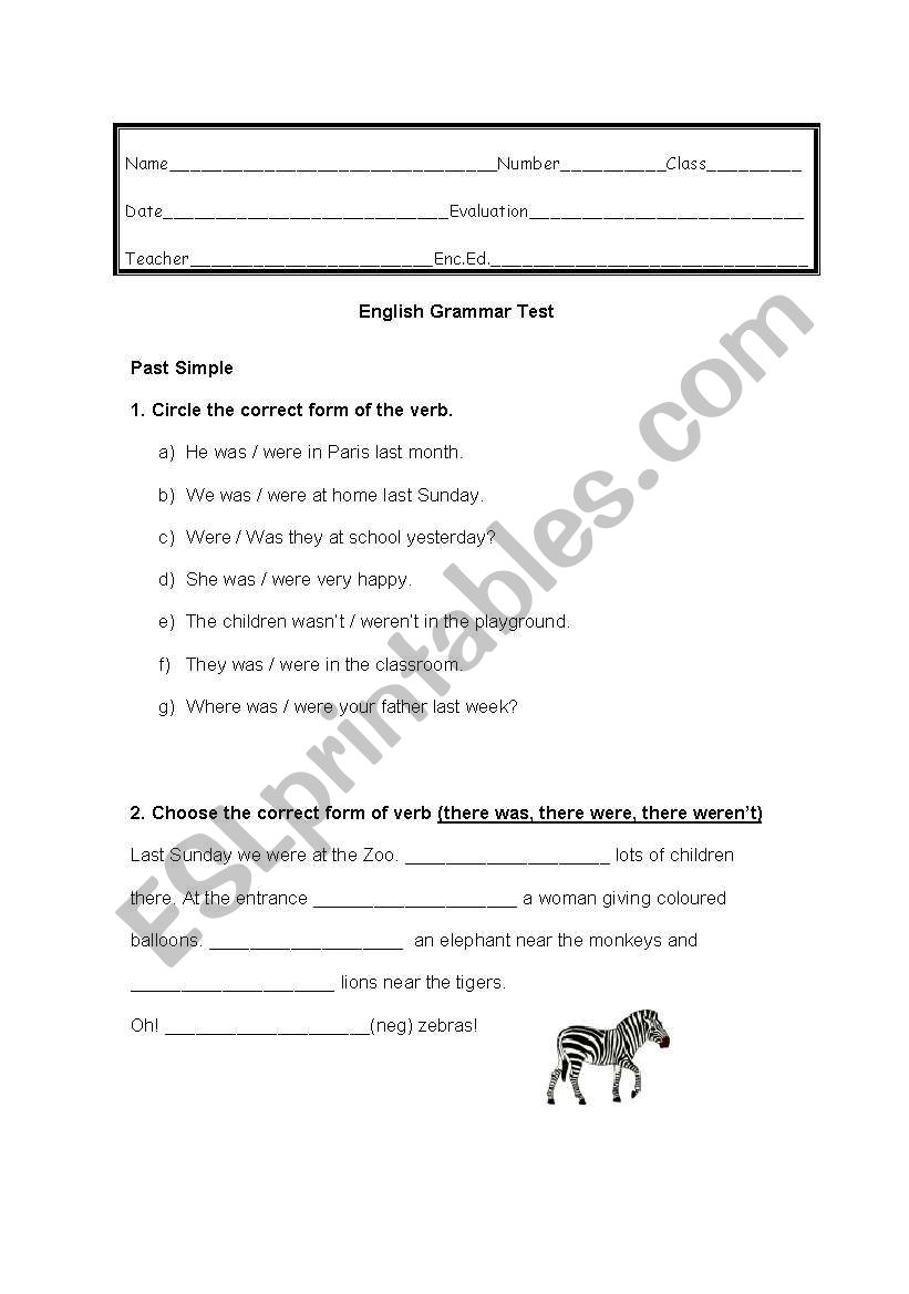 Past Simple worksheet