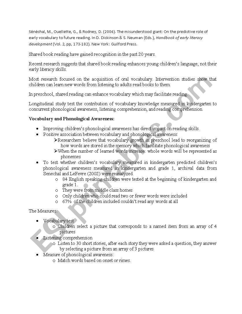 Senechal worksheet
