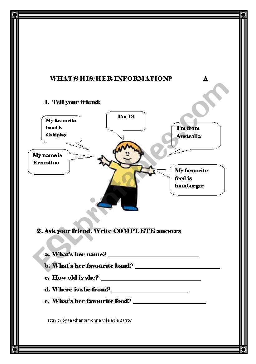 wh- conversation worksheet worksheet