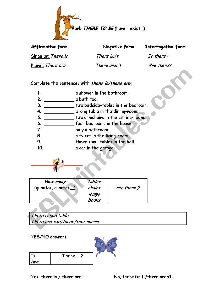 Verb There To Be worksheet