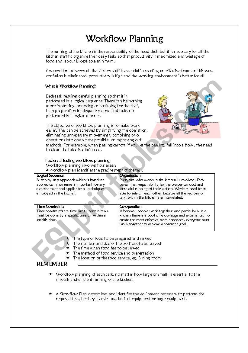 Workflow Planning worksheet