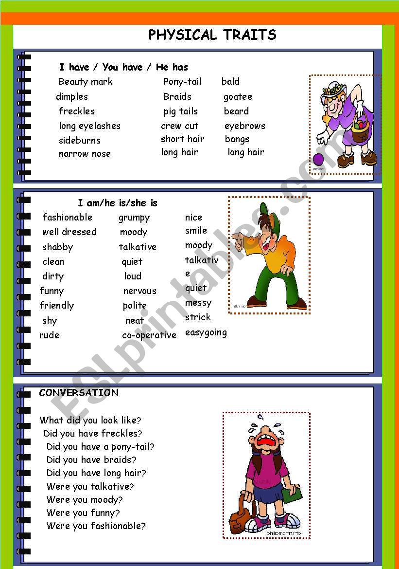 DESCRIPTIVE ADJECTIVES worksheet