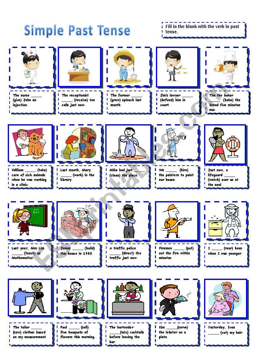 simple past tense worksheet