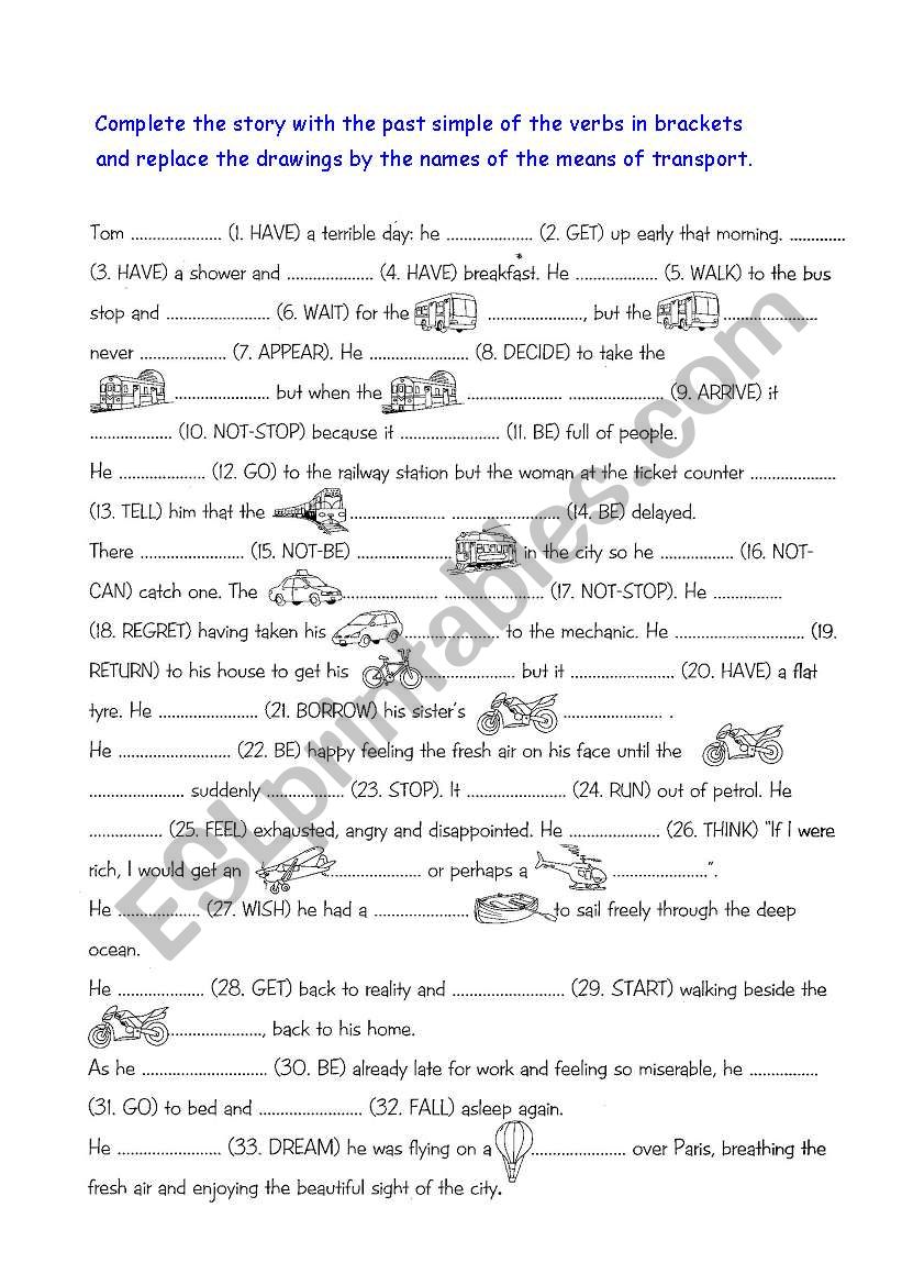 Transports worksheet