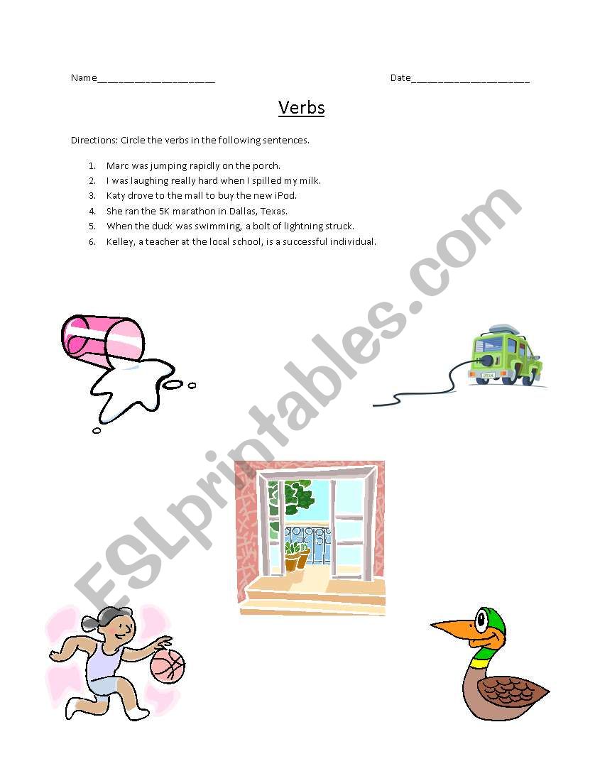 Verbs worksheet