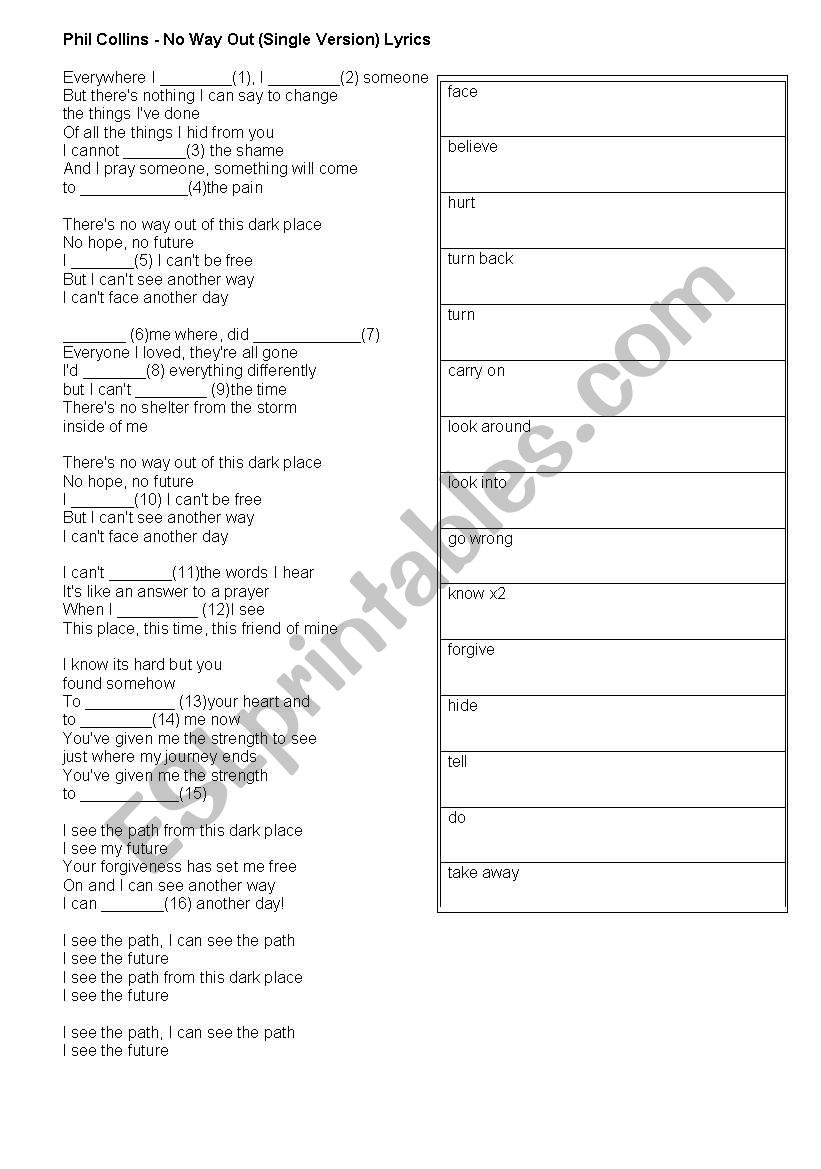 Verbs worksheet