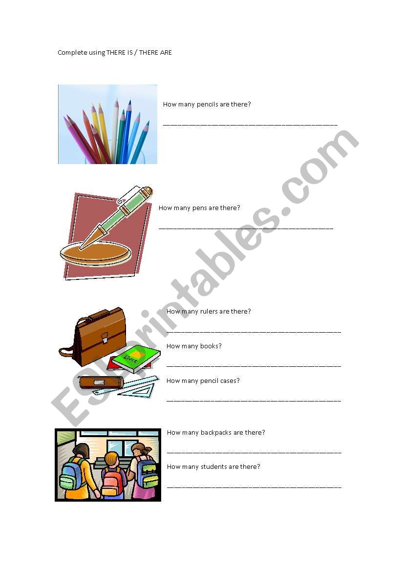 How many? worksheet