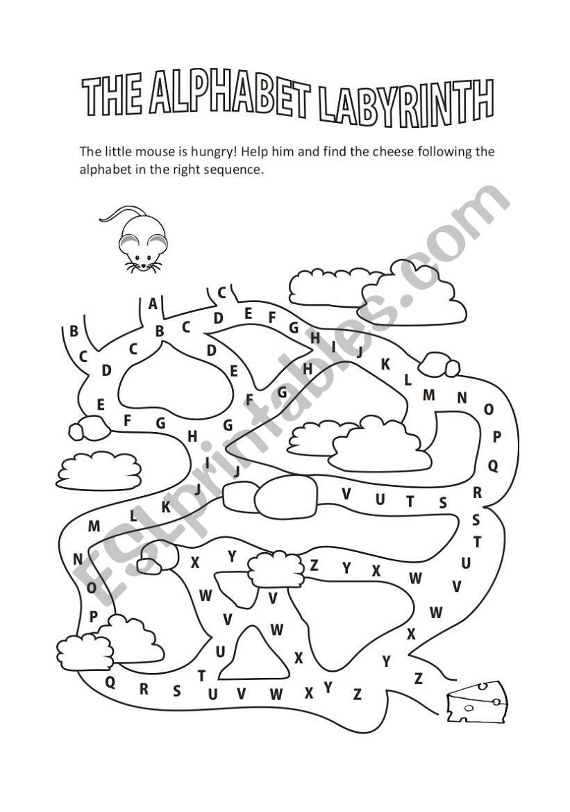 The alphabet labyrinth worksheet
