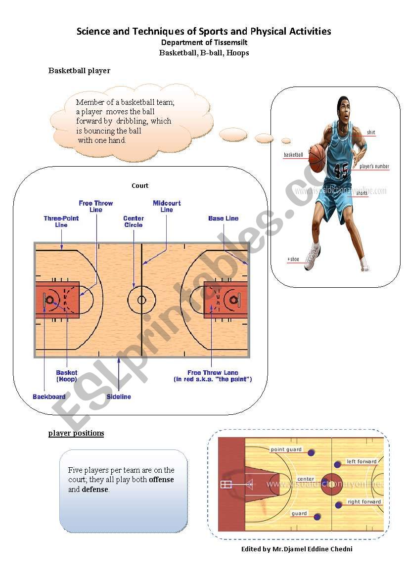 B-ball ( Basketball sport) worksheet