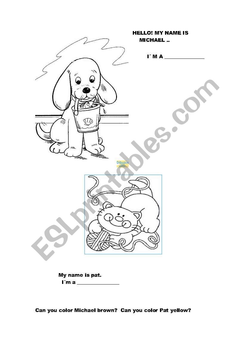 color the animals worksheet