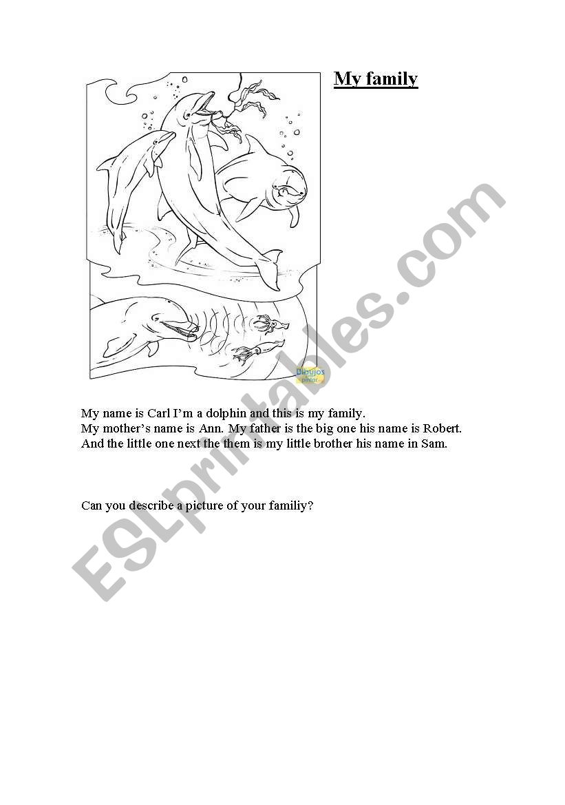 my family worksheet