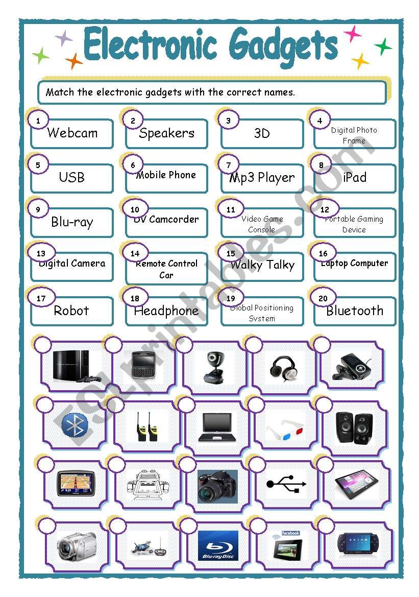 Electronic Gadgets - Matching 