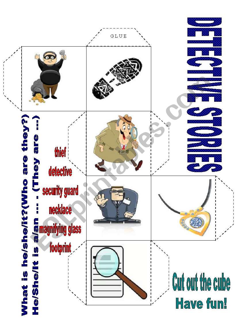 DETECTIVE STORIES - COMMUNICATIVE CUBE (two pages)