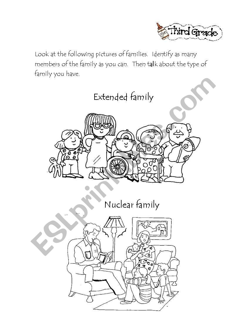 Family members worksheet