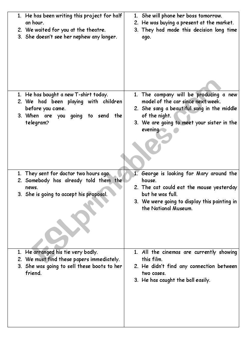 Passive Voice worksheet