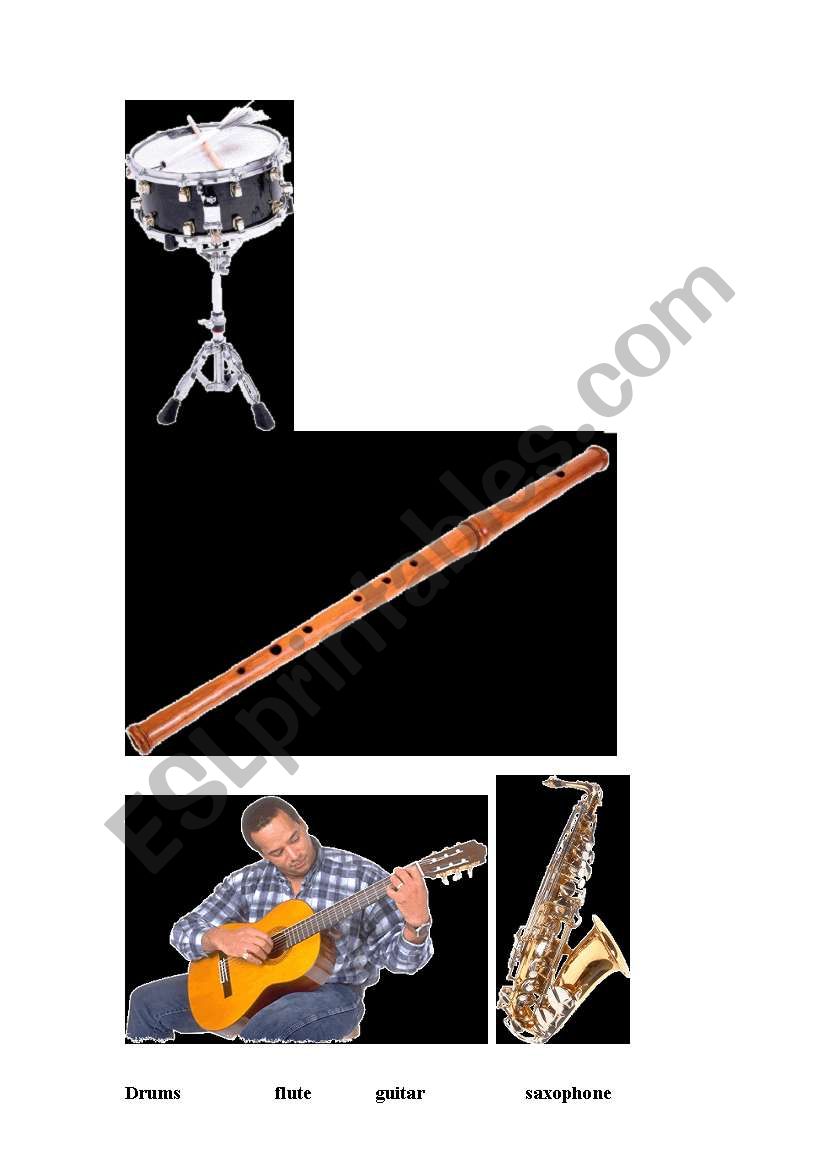 Musical instruments 2 worksheet