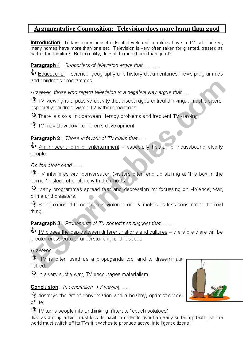 Essay Writing - Television does more harm than good