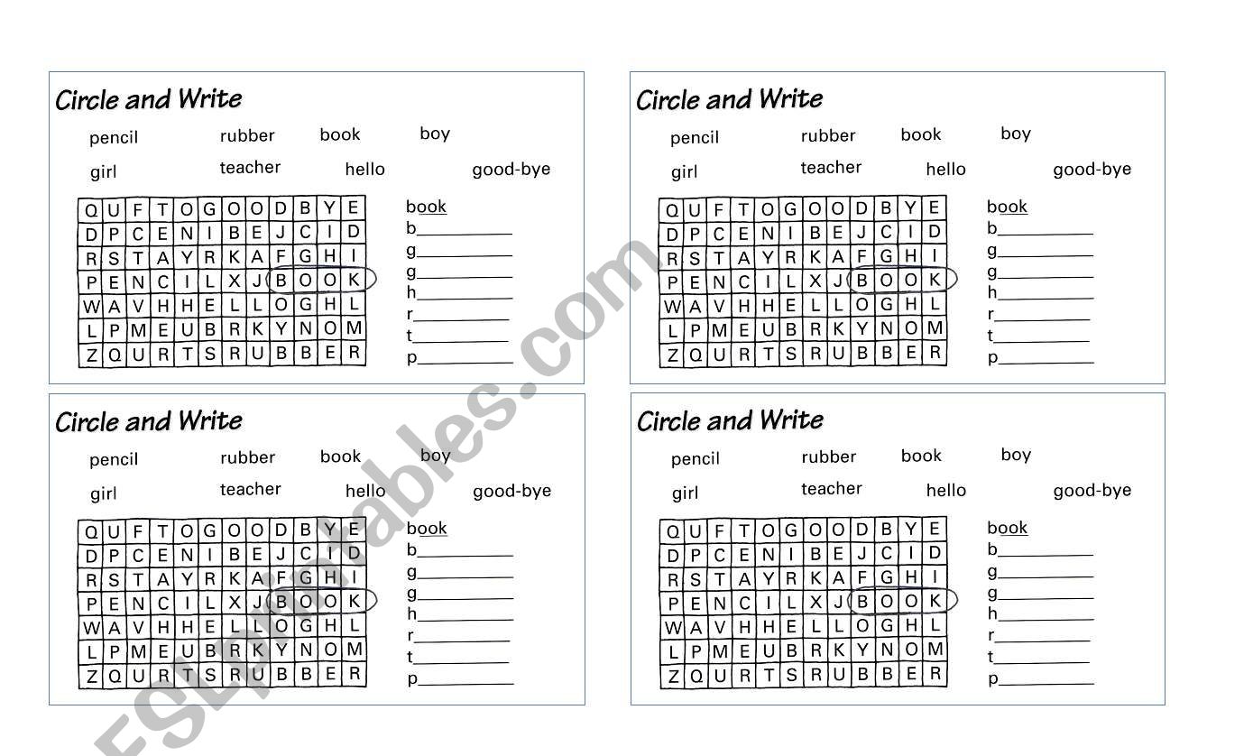 Colours worksheet