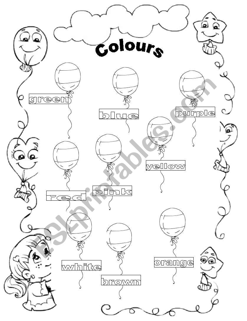 Colours worksheet