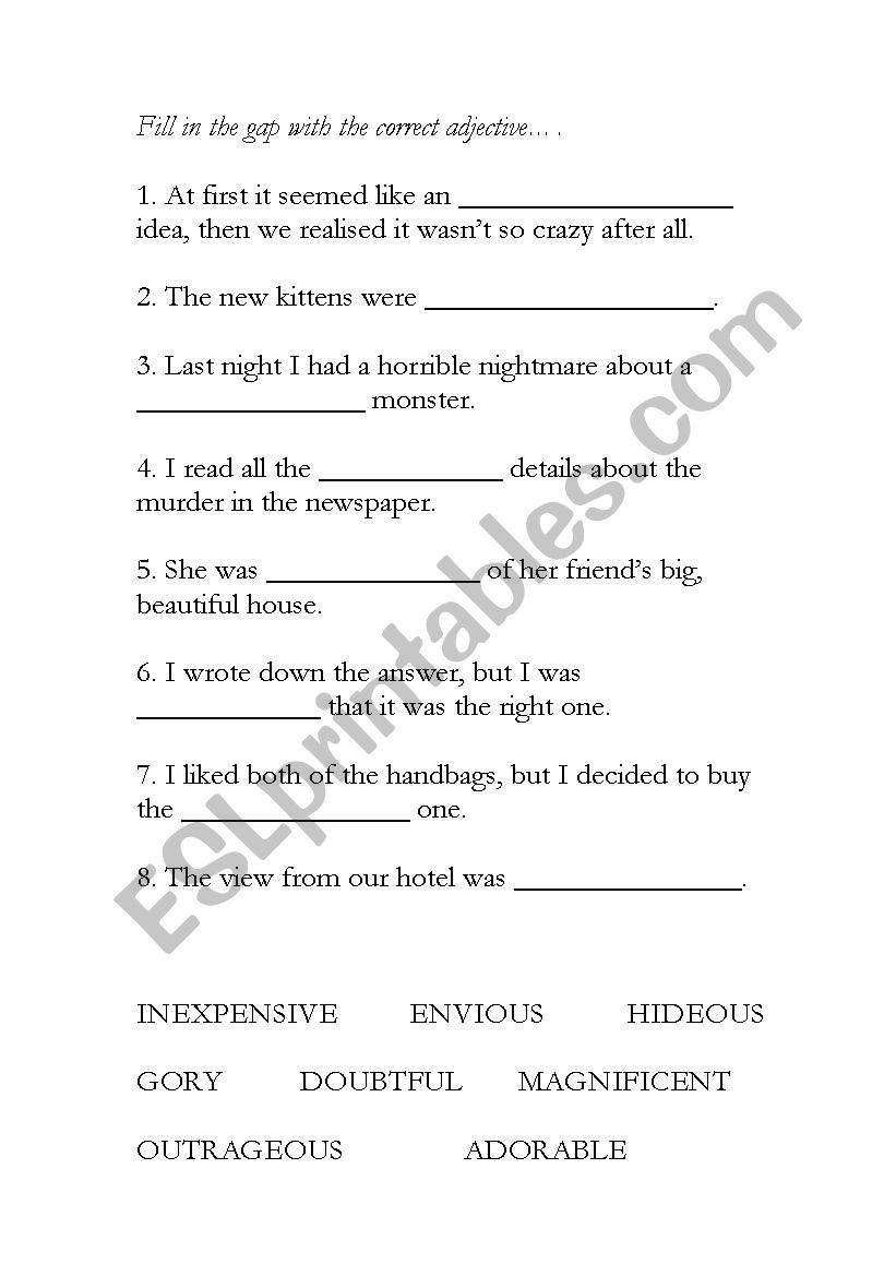 english-worksheets-adjectives-gap-fill