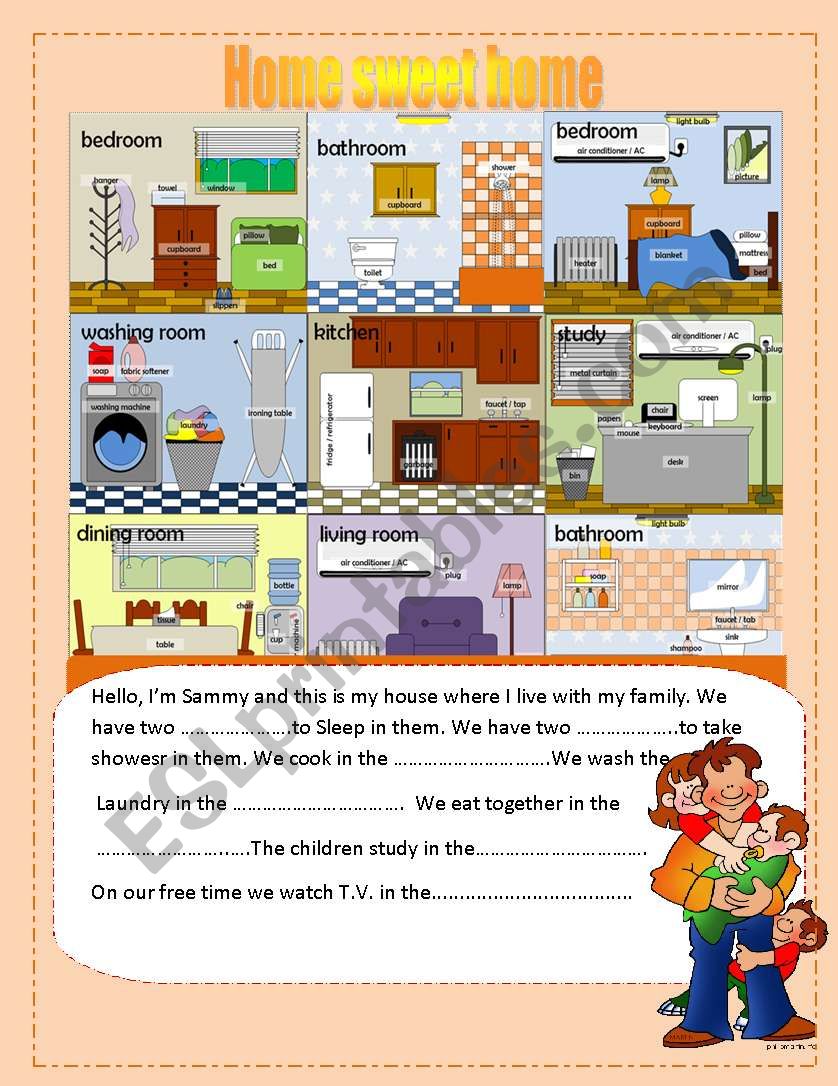 HOME SWEET HOME worksheet