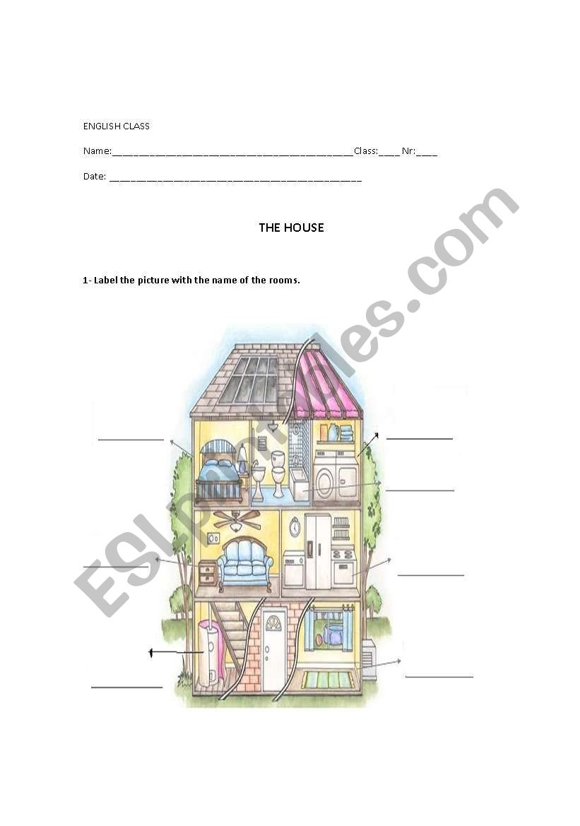 The house worksheet